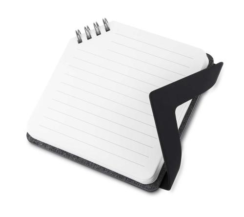 Mini caderno com capa em RPET e fecho magnético