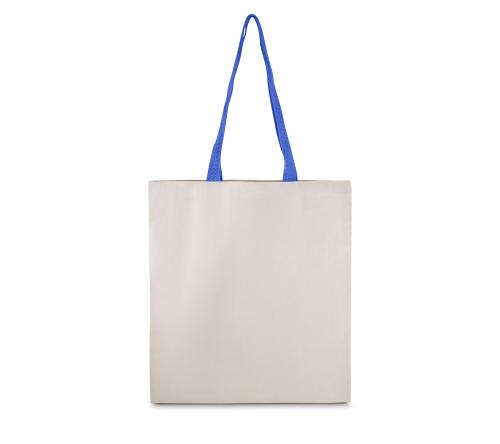 Sacola em Algodão 140g/m² personalizada - (42x38x10cm) alça colorida