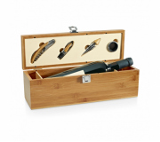 Cozinha e afins Kit vinho personalizado Conjunto para vinho personalizado em bambu - FBKV-94189