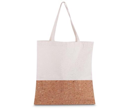 Sacola em Algodão cru 140g/m² e Cortiça – Modelo Sustentável
