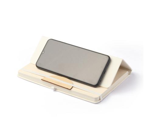 Caderno Capa em Caixa de Leite Reciclado – Função Suporte para Smartphone