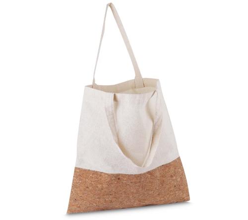 Sacola em Algodão cru 140g/m² e Cortiça – Modelo Sustentável