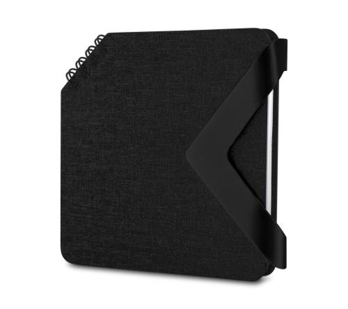 Mini caderno com capa em RPET e fecho magnético