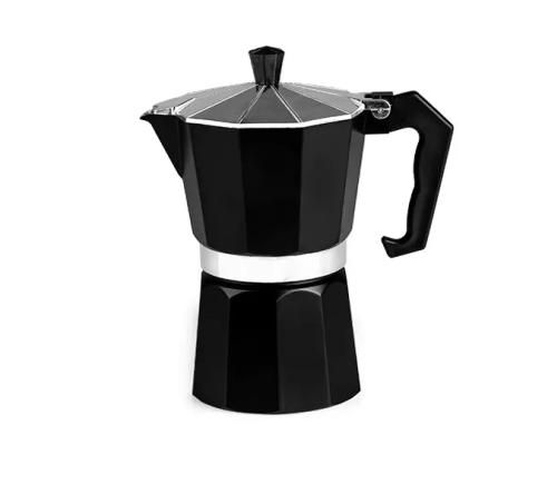 Cafeteira Italiana em Alumínio - Preta - 250ml