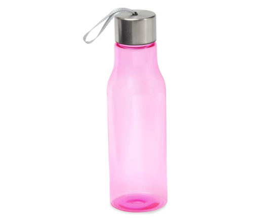 Garrafa squeeze Plástica C/ Tampa Metal 600ml