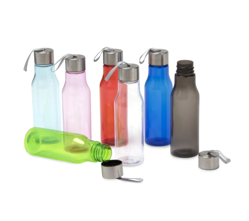 Garrafa squeeze Plástica C/ Tampa Metal 600ml