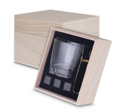   Kit Drink com Copo de Vidro, Pegador e Cubos de Pedra-Sabão