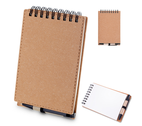 Mini Caderno de anotações com caneta