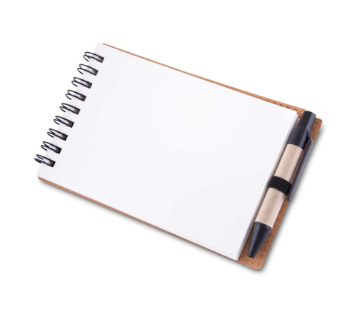 Mini Caderno de anotações com caneta
