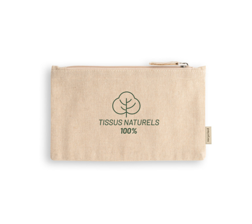 Necessaire 70% algodão reciclado e 30% poliéster reciclado (140 g/m²) 225 x 120 mm