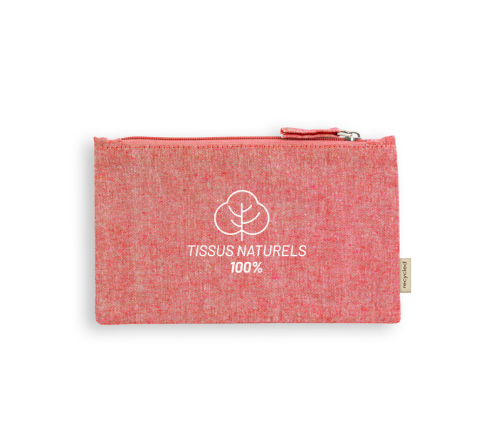 Necessaire 70% algodão reciclado e 30% poliéster reciclado (140 g/m²) 225 x 120 mm