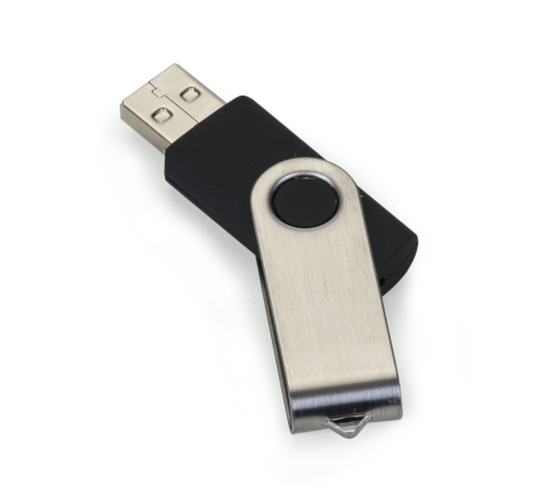 Pen drive de metal giratório