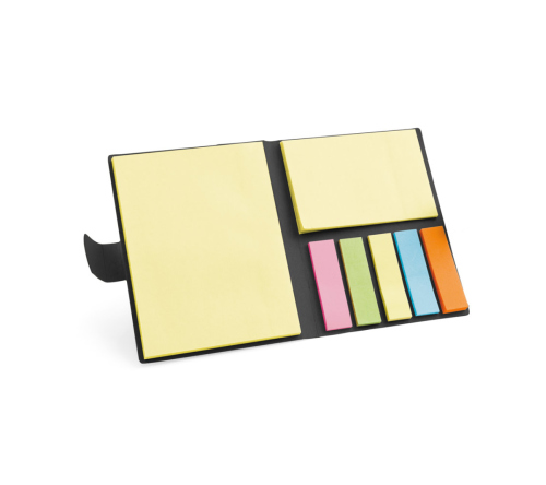 Bloco de anotações com 7 post it adesivados com 25 folhas cada