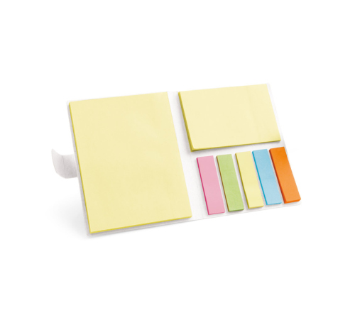 Bloco de anotações com 7 post it adesivados com 25 folhas cada