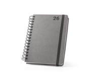   Agenda A5 com argolas em pele reciclada
