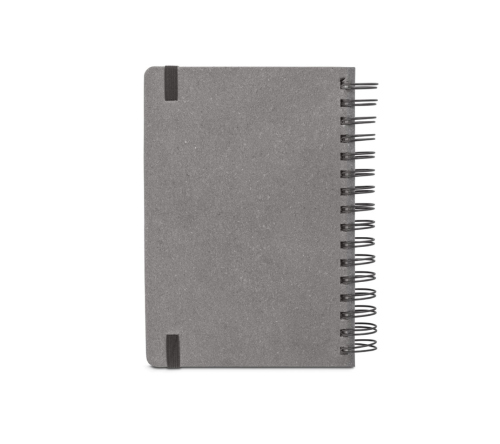 Agenda A5 com argolas em pele reciclada