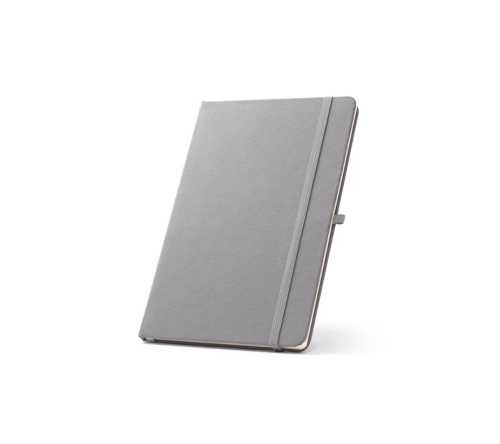 Bloco moleskine A5 de capa dura em poliéster 100% reciclado (100% rPET) 80 folhas pautadas  143 x 211 mm