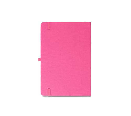 Bloco moleskine A5 de capa dura em poliéster 100% reciclado (100% rPET) 80 folhas pautadas  143 x 211 mm