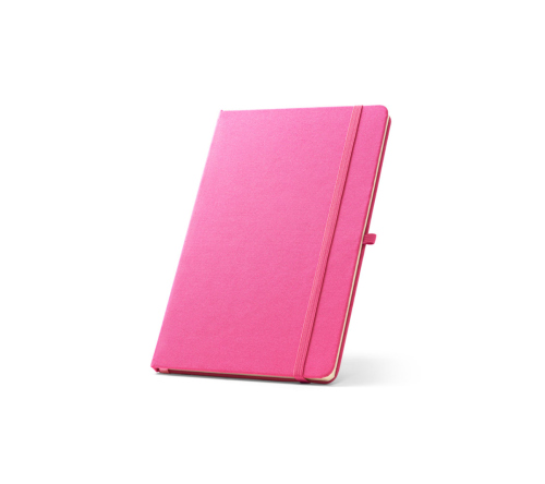 Bloco moleskine A5 de capa dura em poliéster 100% reciclado (100% rPET) 80 folhas pautadas  143 x 211 mm