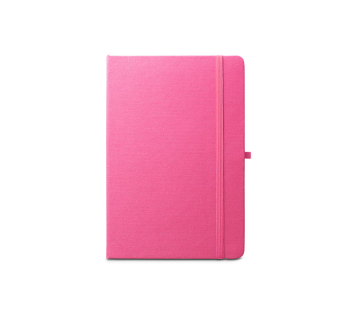 Bloco moleskine A5 de capa dura em poliéster 100% reciclado (100% rPET) 80 folhas pautadas  143 x 211 mm