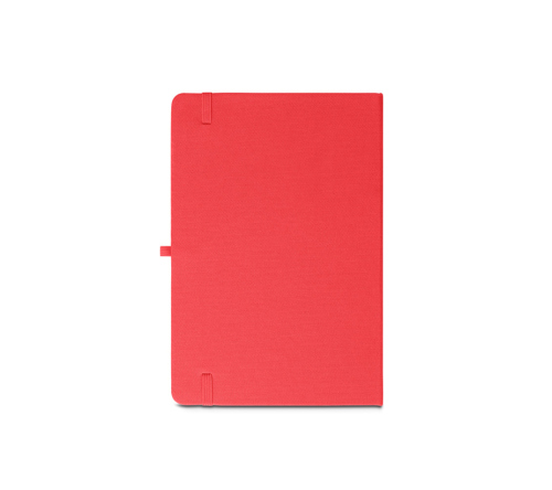 Bloco moleskine A5 de capa dura em poliéster 100% reciclado (100% rPET) 80 folhas pautadas  143 x 211 mm