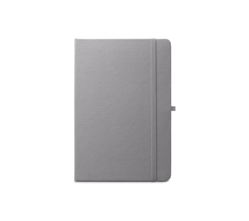 Bloco moleskine A5 de capa dura em poliéster 100% reciclado (100% rPET) 80 folhas pautadas  143 x 211 mm