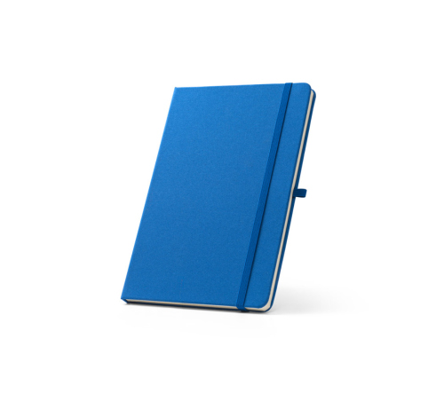 Bloco moleskine A5 de capa dura em poliéster 100% reciclado (100% rPET) 80 folhas pautadas  143 x 211 mm