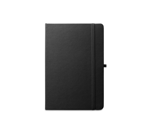 Bloco moleskine A5 de capa dura em poliéster 100% reciclado (100% rPET) 80 folhas pautadas  143 x 211 mm