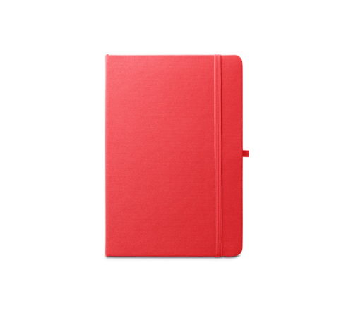 Bloco moleskine A5 de capa dura em poliéster 100% reciclado (100% rPET) 80 folhas pautadas  143 x 211 mm