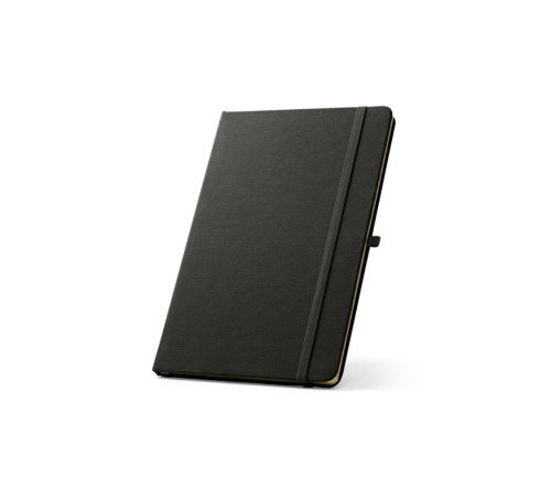 Bloco moleskine A5 de capa dura em poliéster 100% reciclado (100% rPET) 80 folhas pautadas  143 x 211 mm