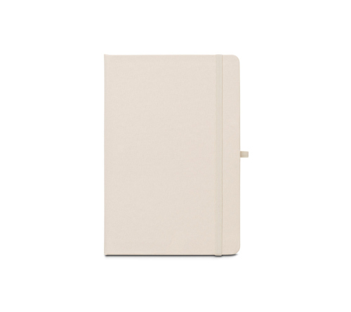 Bloco moleskine A5 de capa dura em poliéster 100% reciclado (100% rPET) 80 folhas pautadas  143 x 211 mm