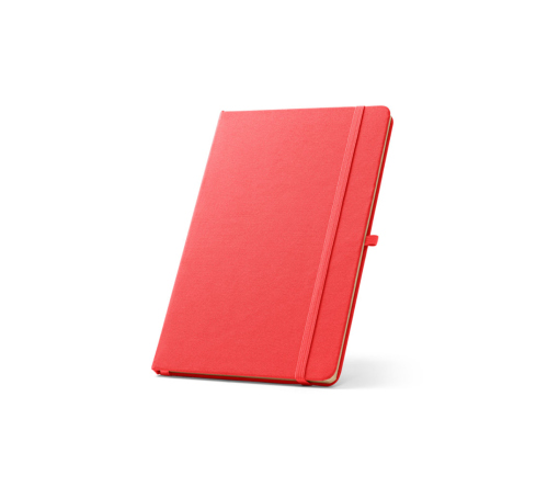 Bloco moleskine A5 de capa dura em poliéster 100% reciclado (100% rPET) 80 folhas pautadas  143 x 211 mm