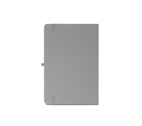 Bloco moleskine A5 de capa dura em poliéster 100% reciclado (100% rPET) 80 folhas pautadas  143 x 211 mm
