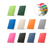   Bloco moleskine A5 de capa dura em poliéster 100% reciclado (100% rPET) 80 folhas pautadas  143 x 211 mm