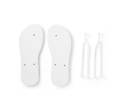 Chinelo personalizado com sola em EVA e tira em PVC
