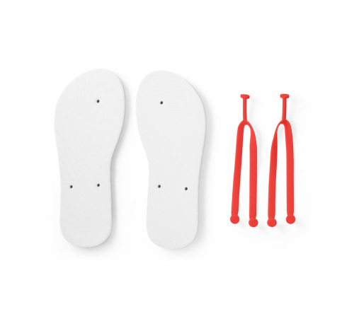 Chinelo personalizado com sola em EVA e tira em PVC