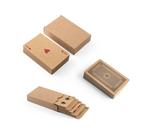 Baralho Personalizado com 54 cartas clássicas em papel kraft