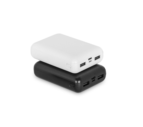 Bateria portáti em ABS 100% reciclado e capacidade de 10'000 mAh