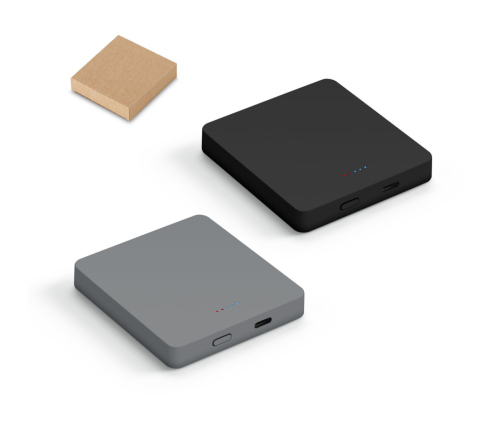 Bateria portátil em plástico ABS 100% reciclado com acabamento em mate 5'000 mAh