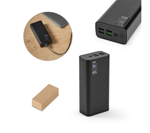  Bateria portátil power bank em ABS 100% reciclado 30'000 mAh