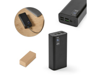 Tecnologia Power bank personalizado  Bateria portátil power bank em ABS 100% reciclado 30'000 mAh
