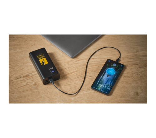  Bateria portátil power bank em ABS 100% reciclado 30'000 mAh