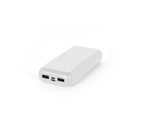Bateria portátil em ABS 100% reciclado e capacidade de 20'000 mAh
