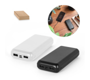   Bateria portátil em ABS 100% reciclado e capacidade de 20'000 mAh
