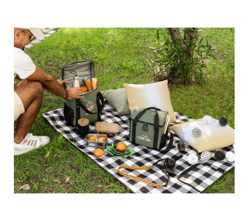 Bolsa térmica almofadada Nylon 600D ripstop reciclado (100% rPET)