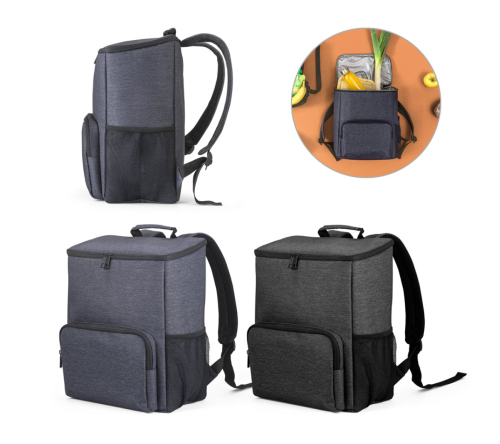 Mochila Cooler com isolamento térmico em Nylon 2Tone com interior forrado em PEVA