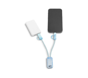   Cabo USB super-rápido 6 em 1 em PET 100% reciclado, permite a tranferência de dados
