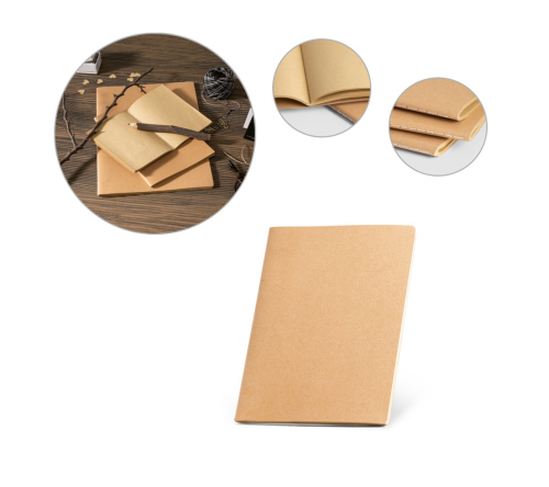 Bloco A5 com capa em cartão (250 g/m²)  40 folhas lisas 140 x 210 mm