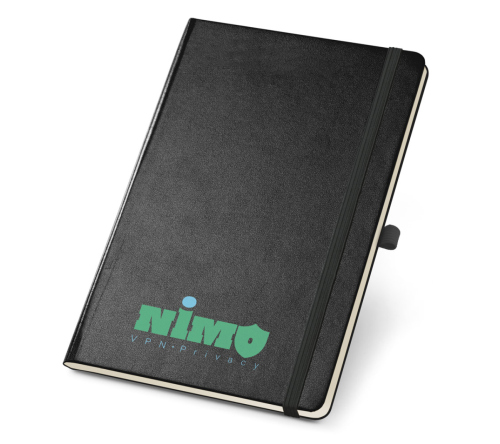 Caderno A5 em c.sintético com folhas pontilhadas