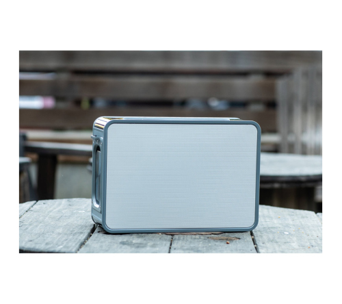 Caixa de som em plástico ABS 100% reciclado com microfone incorporado 15'600 mAh
